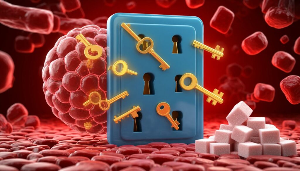 Инсулинорезистентность, как развивается инсулинорезистентность: инсулин не может открыть клетку для глюкозы