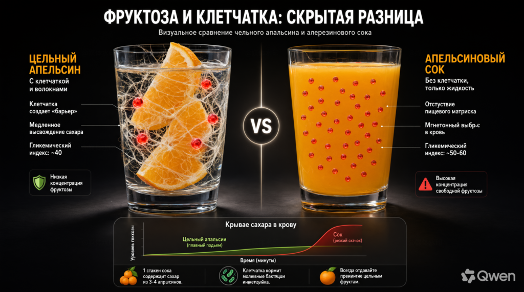 Фруктоза: как «полезный» сахар перегружает печень